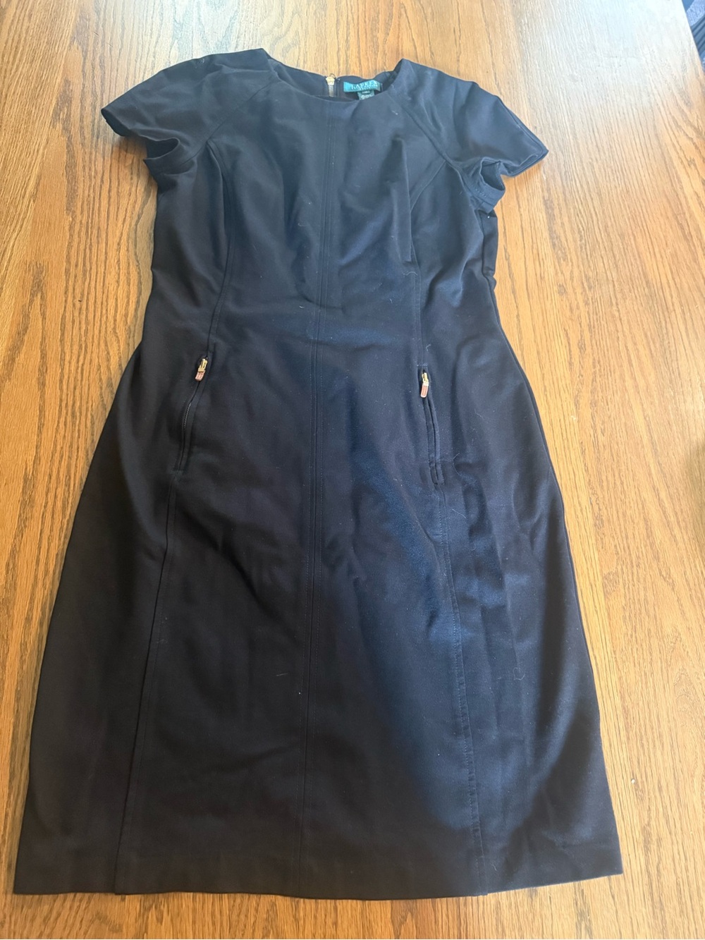 Lauren Ralph Lauren Black Short-Sleeve Sheath Dress
